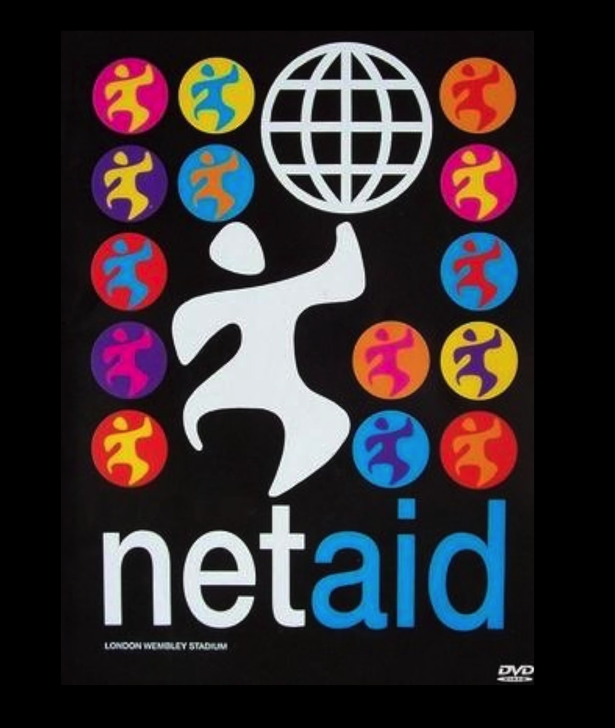NetAid multicolored logo
          from Wembly concert DVD